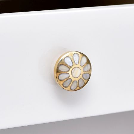 Modern Drawer Knob Made of Premium Mother of Pearl